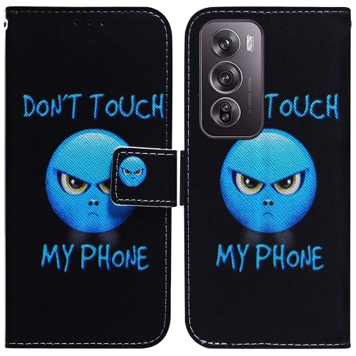 

For OPPO Reno12 Pro 5G Global Coloured Drawing Flip Leather Phone Case(Anger)