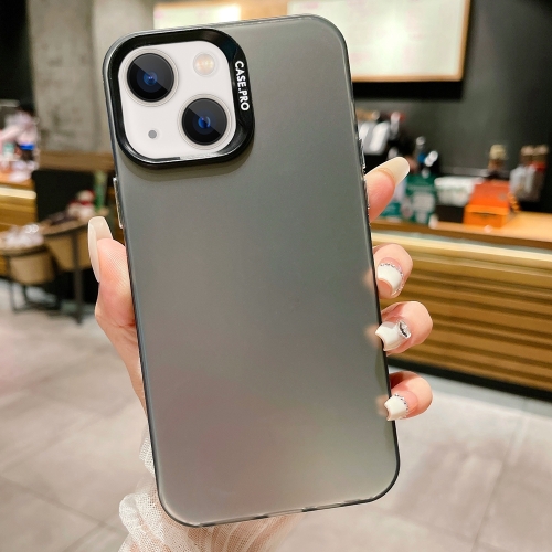 

For iPhone 14 Plus IMD Colorful Gradient Acrylic Phone Case(Black)