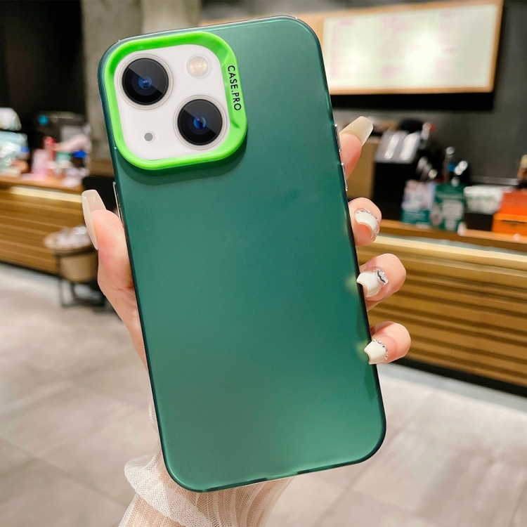 

For iPhone 14 Plus IMD Colorful Gradient Acrylic Phone Case(Green)