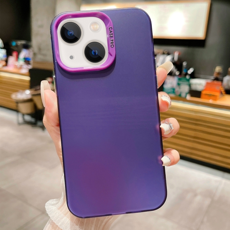 

For iPhone 14 IMD Colorful Gradient Acrylic Phone Case(Purple)