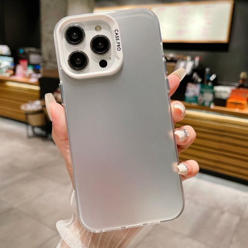 

For iPhone 14 Pro IMD Colorful Gradient Acrylic Phone Case(Silver)