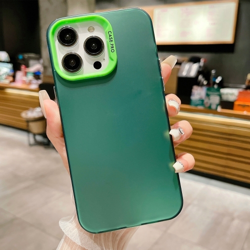 

For iPhone 14 Pro IMD Colorful Gradient Acrylic Phone Case(Green)