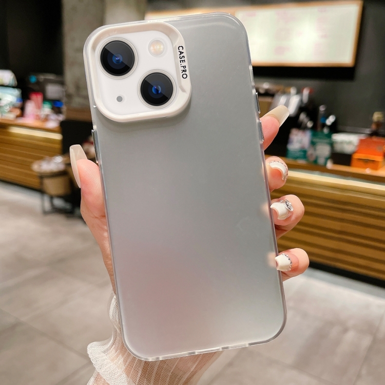 

For iPhone 13 IMD Colorful Gradient Acrylic Phone Case(Silver)