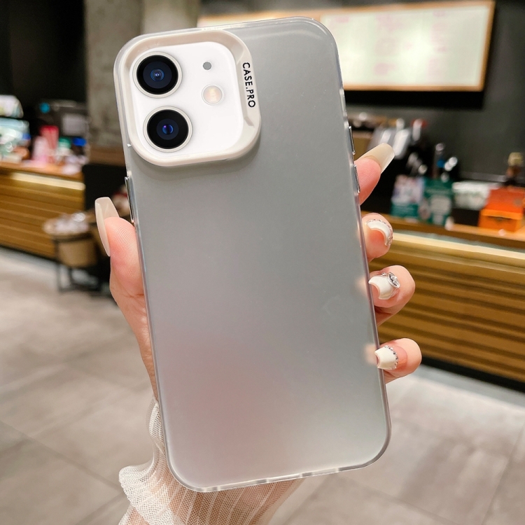 

For iPhone 12 IMD Colorful Gradient Acrylic Phone Case(Silver)