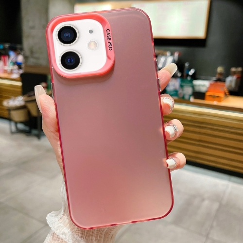 

For iPhone 12 IMD Colorful Gradient Acrylic Phone Case(Pink)