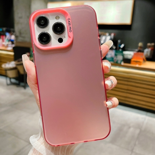 For iPhone 12 Pro Max IMD Colorful Gradient Acrylic Phone Case(Pink)