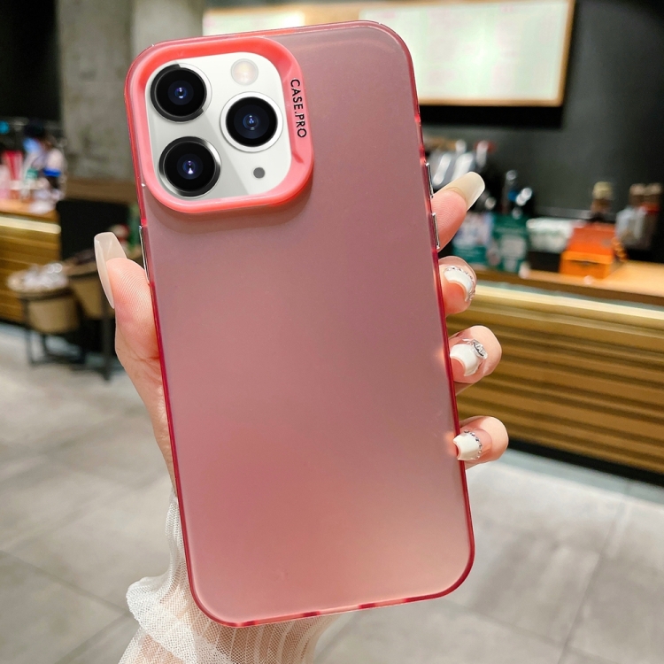

For iPhone 11 Pro Max IMD Colorful Gradient Acrylic Phone Case(Pink)
