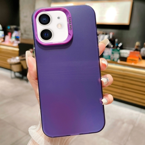 For iPhone 11 IMD Colorful Gradient Acrylic Phone Case(Purple)