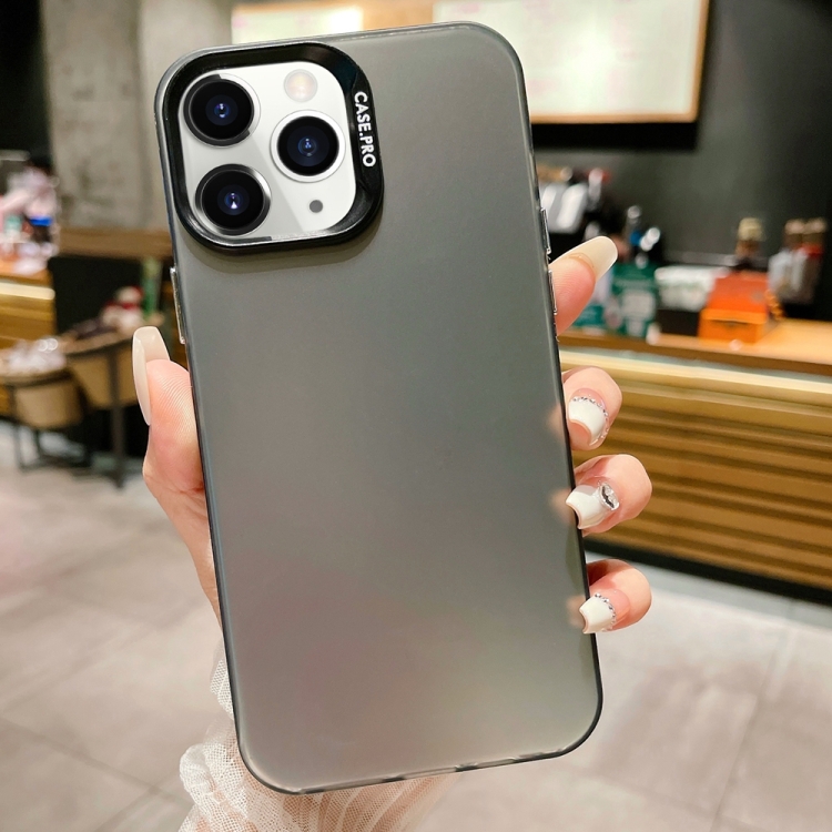 

For iPhone 11 Pro IMD Colorful Gradient Acrylic Phone Case(Black)