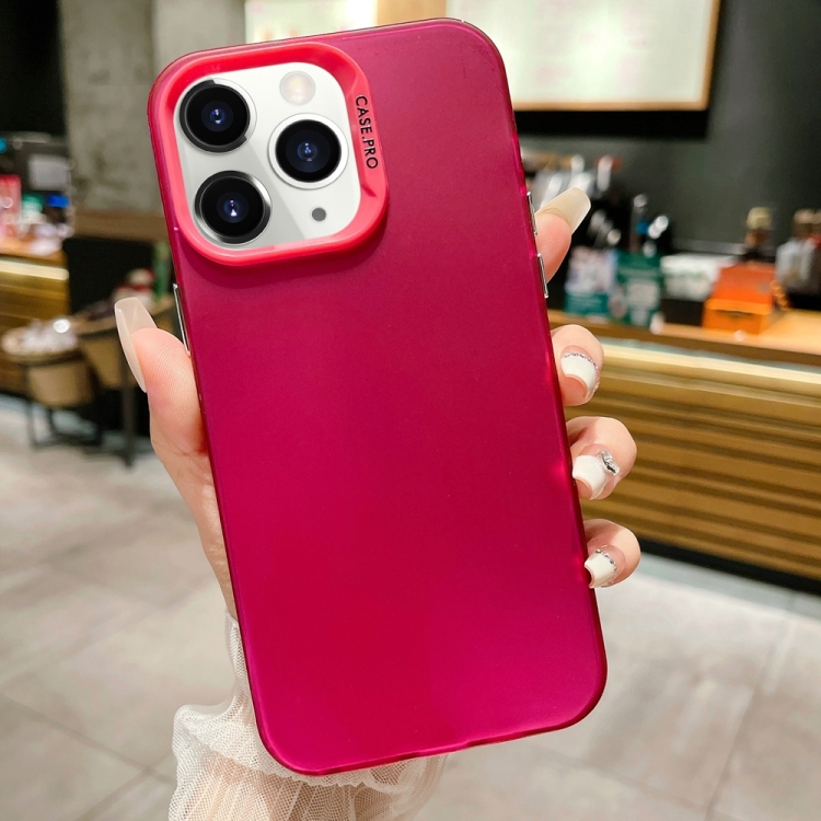 

For iPhone 11 Pro IMD Colorful Gradient Acrylic Phone Case(Red)