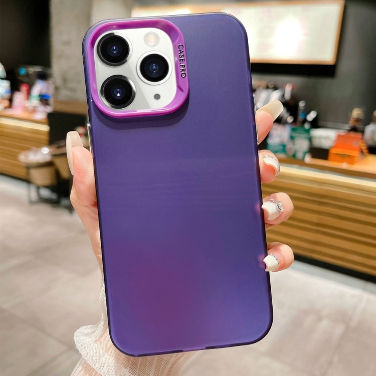 

For iPhone 11 Pro IMD Colorful Gradient Acrylic Phone Case(Purple)