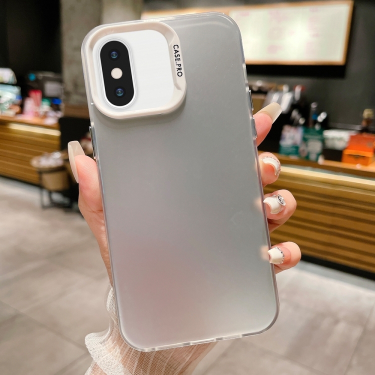 

For iPhone X / XS IMD Colorful Gradient Acrylic Phone Case(Silver)