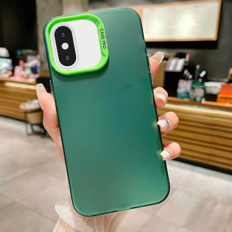 

For iPhone X / XS IMD Colorful Gradient Acrylic Phone Case(Green)
