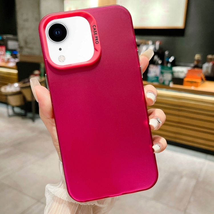 

For iPhone XR IMD Colorful Gradient Acrylic Phone Case(Red)
