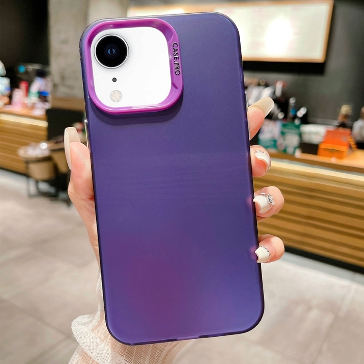 

For iPhone XR IMD Colorful Gradient Acrylic Phone Case(Purple)