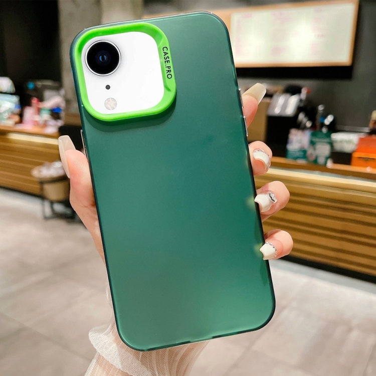 

For iPhone XR IMD Colorful Gradient Acrylic Phone Case(Green)
