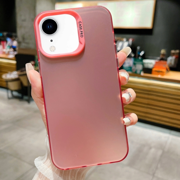 

For iPhone XR IMD Colorful Gradient Acrylic Phone Case(Pink)