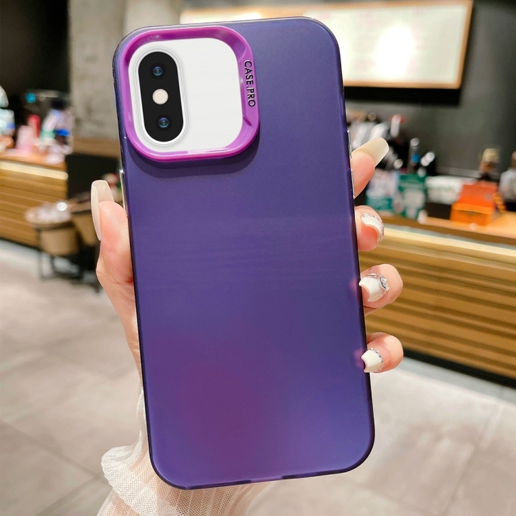 

For iPhone XS Max IMD Colorful Gradient Acrylic Phone Case(Purple)