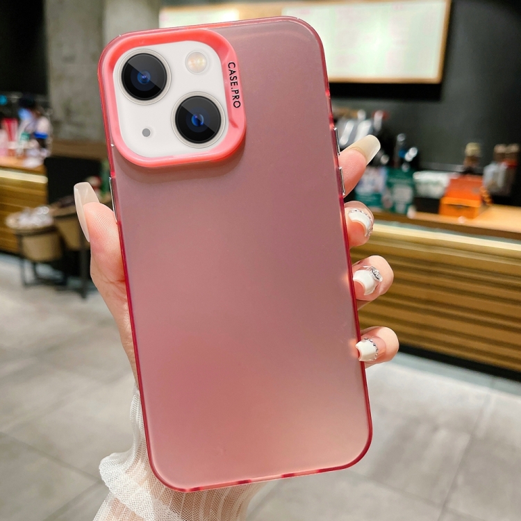 

For iPhone 15 Plus IMD Colorful Gradient Acrylic Phone Case(Pink)
