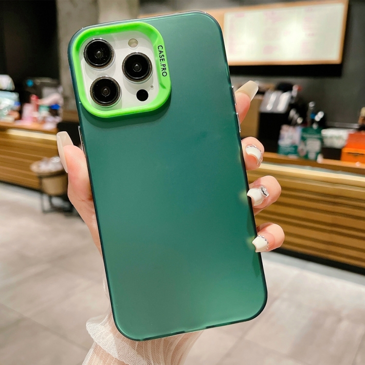 

For iPhone 15 Pro Max IMD Colorful Gradient Acrylic Phone Case(Green)