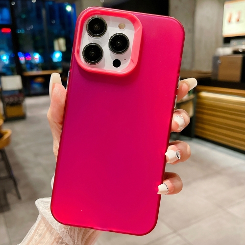 

For iPhone 12 Pro IMD Colorful Gradient PC + Acrylic Phone Case(Rose Red)