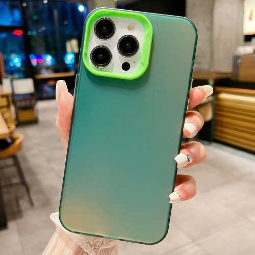 

For iPhone 12 Pro IMD Colorful Gradient PC + Acrylic Phone Case(Green)