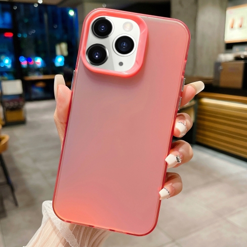 

For iPhone 11 Pro Max IMD Colorful Gradient PC + Acrylic Phone Case(Pink)