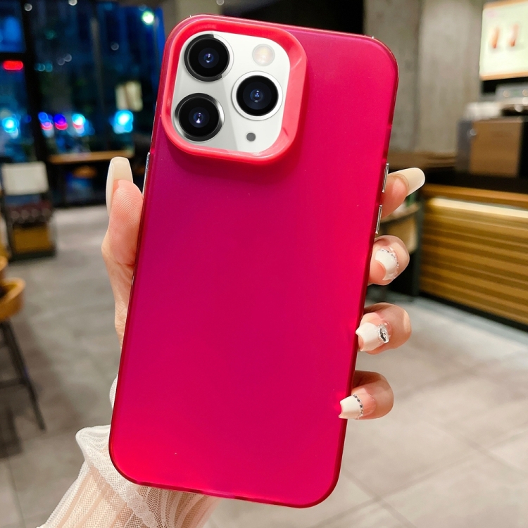 

For iPhone 11 Pro Max IMD Colorful Gradient PC + Acrylic Phone Case(Rose Red)