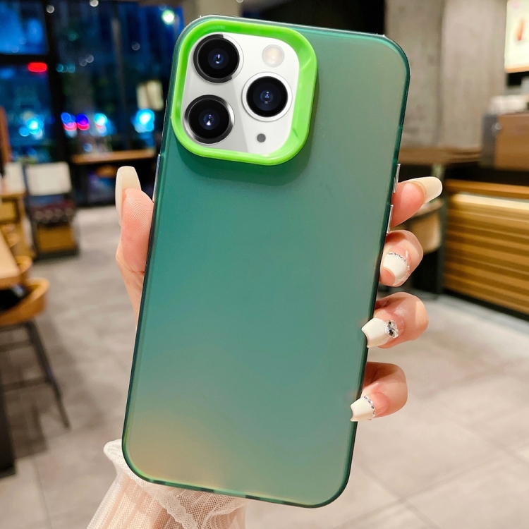 

For iPhone 11 Pro Max IMD Colorful Gradient PC + Acrylic Phone Case(Green)