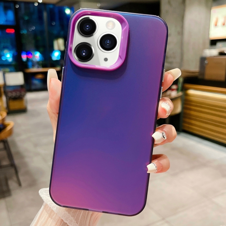 

For iPhone 11 Pro Max IMD Colorful Gradient PC + Acrylic Phone Case(Purple)