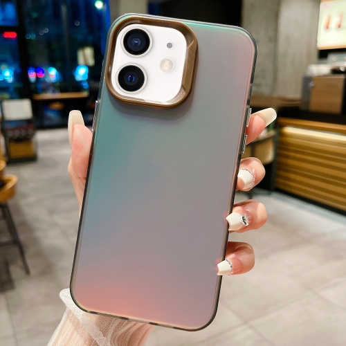 

For iPhone 11 IMD Colorful Gradient PC + Acrylic Phone Case(Black)