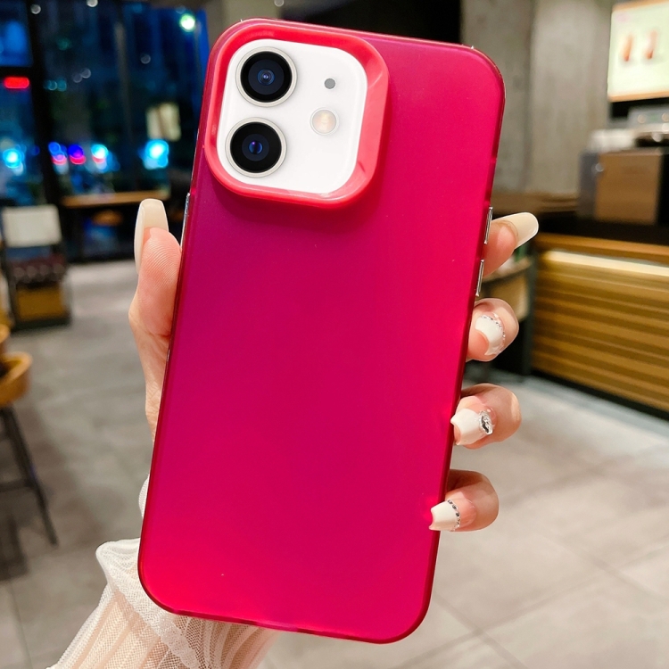 

For iPhone 11 IMD Colorful Gradient PC + Acrylic Phone Case(Rose Red)