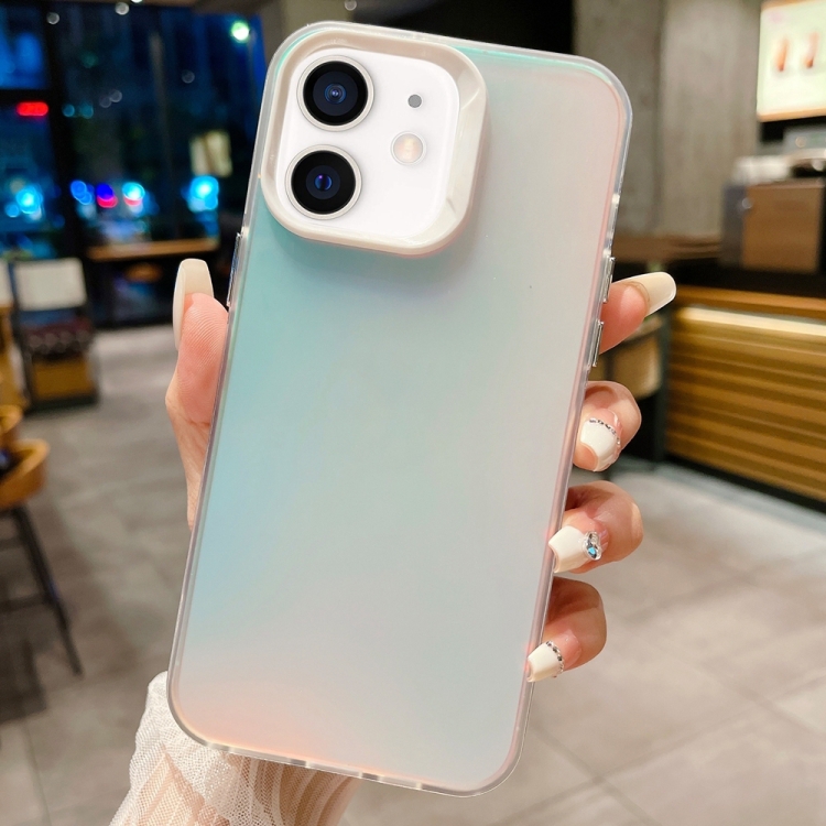 

For iPhone 11 IMD Colorful Gradient PC + Acrylic Phone Case(Silver)