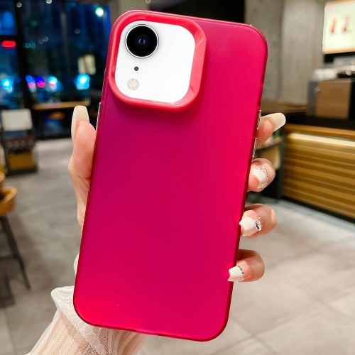 

For iPhone XR IMD Colorful Gradient PC + Acrylic Phone Case(Rose Red)