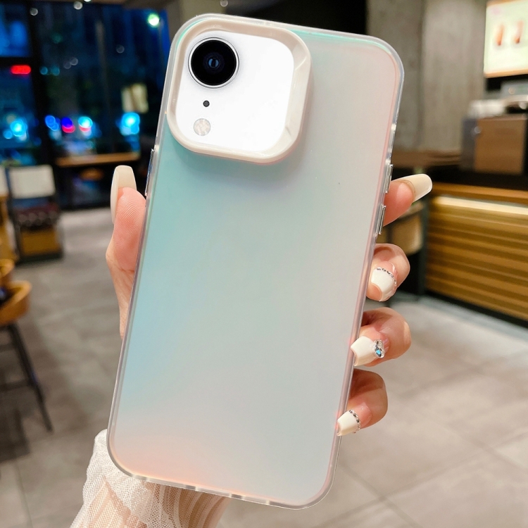 

For iPhone XR IMD Colorful Gradient PC + Acrylic Phone Case(Silver)