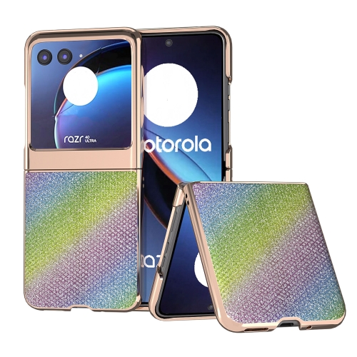 

For Motorola Razr 40 Ultra Nano Plating Diamond Texture Phone Case(Rainbow)