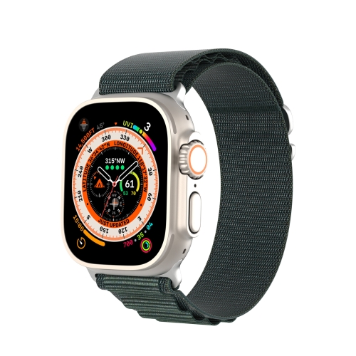 

For Apple Watch Ultra 49mm DUX DUCIS GS Series Nylon Loop Watch Band(Green)