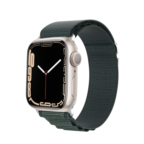 

For Apple Watch 7 41mm DUX DUCIS GS Series Nylon Loop Watch Band(Green)