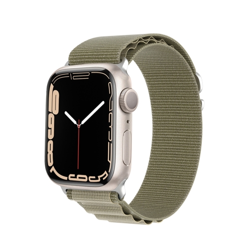 

For Apple Watch 42mm DUX DUCIS GS Series Nylon Loop Watch Band(Olive)