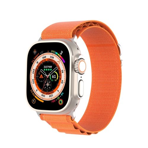 

For Apple Watch Ultra 2 49mm DUX DUCIS GS Series Nylon Loop Watch Band(Orange)