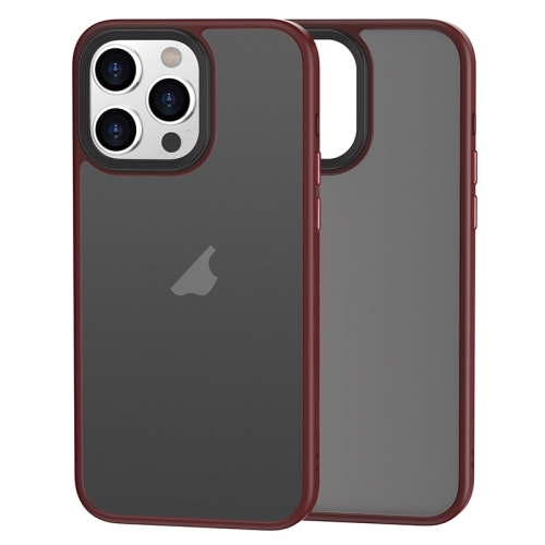 

For iPhone 15 Pro Max Brilliant Series Micro-frosted Anti-fingerprint PC Phone Case(Purplish Red)