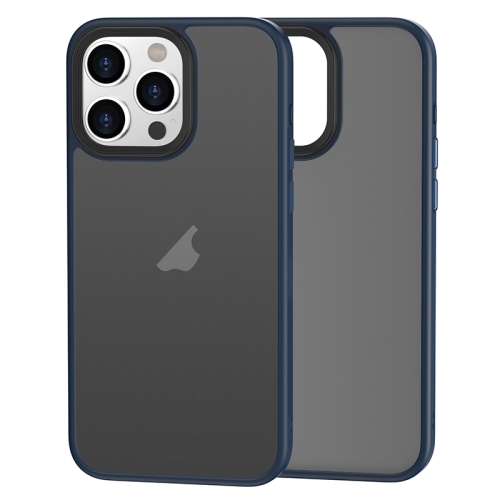 

For iPhone 15 Pro Brilliant Series Micro-frosted Anti-fingerprint PC Phone Case(Dark Blue)