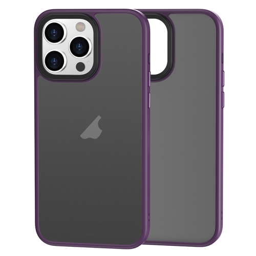 

For iPhone 15 Pro Brilliant Series Micro-frosted Anti-fingerprint PC Phone Case(Purple)