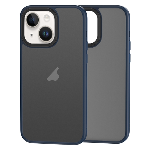 

For iPhone 15 Plus Brilliant Series Micro-frosted Anti-fingerprint PC Phone Case(Dark Blue)