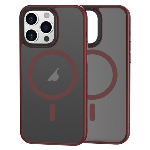 

For iPhone 15 Pro Brilliant Series MagSafe Micro-frosted Anti-fingerprint PC Phone Case(Purplish Red)