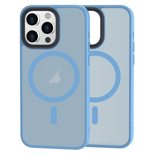 

For iPhone 15 Pro Brilliant Series MagSafe Micro-frosted Anti-fingerprint PC Phone Case(Blue)