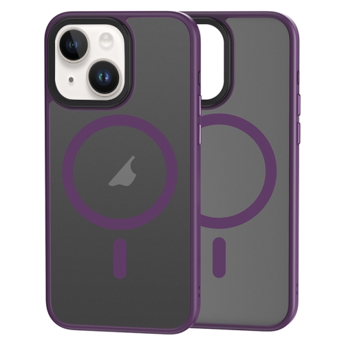 

For iPhone 15 Plus Brilliant Series MagSafe Micro-frosted Anti-fingerprint PC Phone Case(Purple)