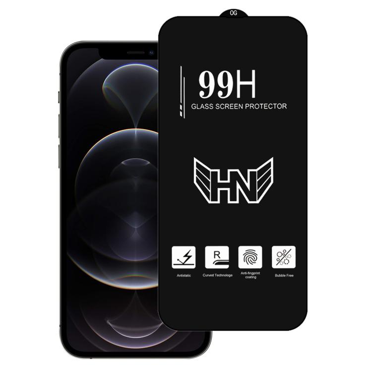 For iPhone 12 Pro / 12 High Aluminum Large Arc Full Screen Tempered Glass Film