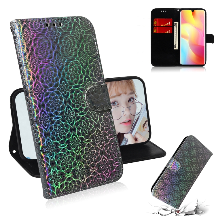

For Xiaomi Mi Note 10 Lite Solid Color Colorful Magnetic Buckle Horizontal Flip PU Leather Case with Holder & Card Slots & Wallet & Lanyard(Silver)