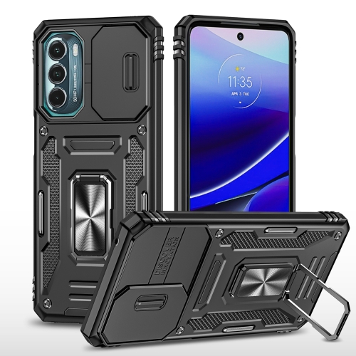 

Motorola Moto G Stylus 4G 2022 Armor PC + TPU Camera Shield Phone Case(Black)